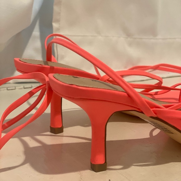 Just fab neon pink wrap sandals - Picture 3 of 5